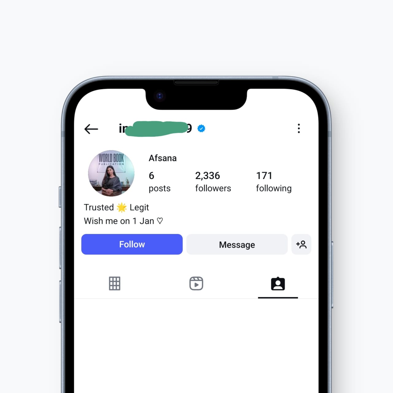 Instagram Female Blue tick Acc
